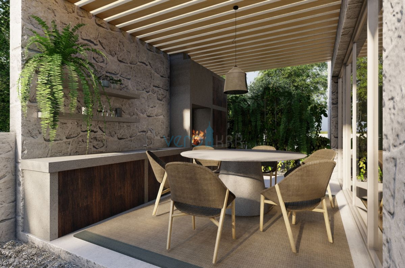 Vrbnik, surroundings, Building land 794 m2 with submitted documentation for a building permit, for sale